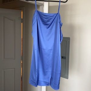 Rich Blue satin mini dress